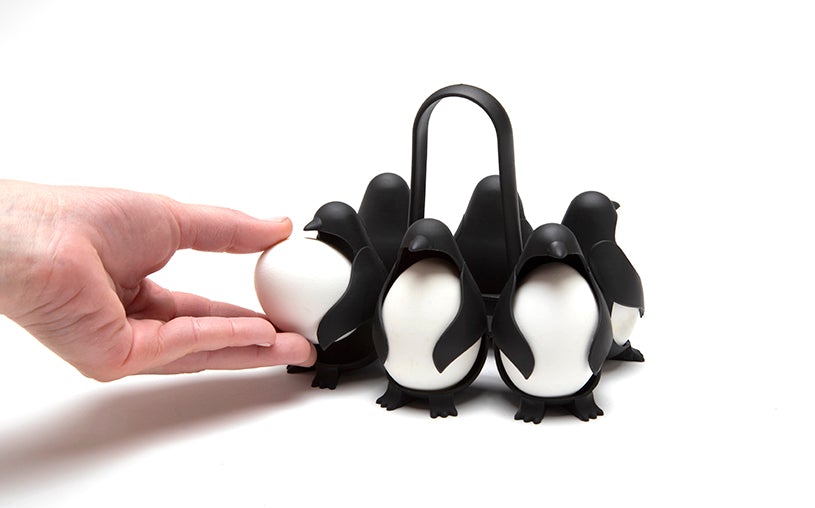 Egguins Peleg Design - Cuoci, Servi E Conserva 6 Uova - Portauova A Forma Di Pinguino - Foto 6