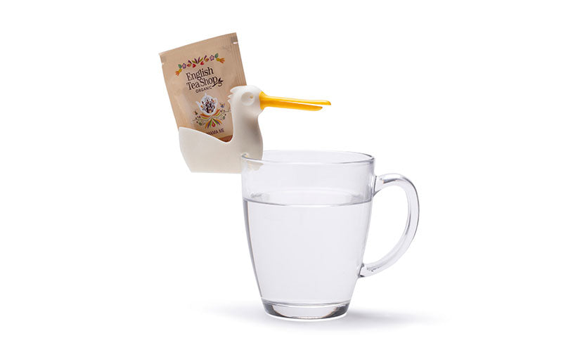 Peleg Design Pelicup : Porte-sachet de thé – Support amusant en forme de  pélican pour tasse avec repose-sachet de thé, support en silicone pour  sachets de thé, support de sachet de thé 